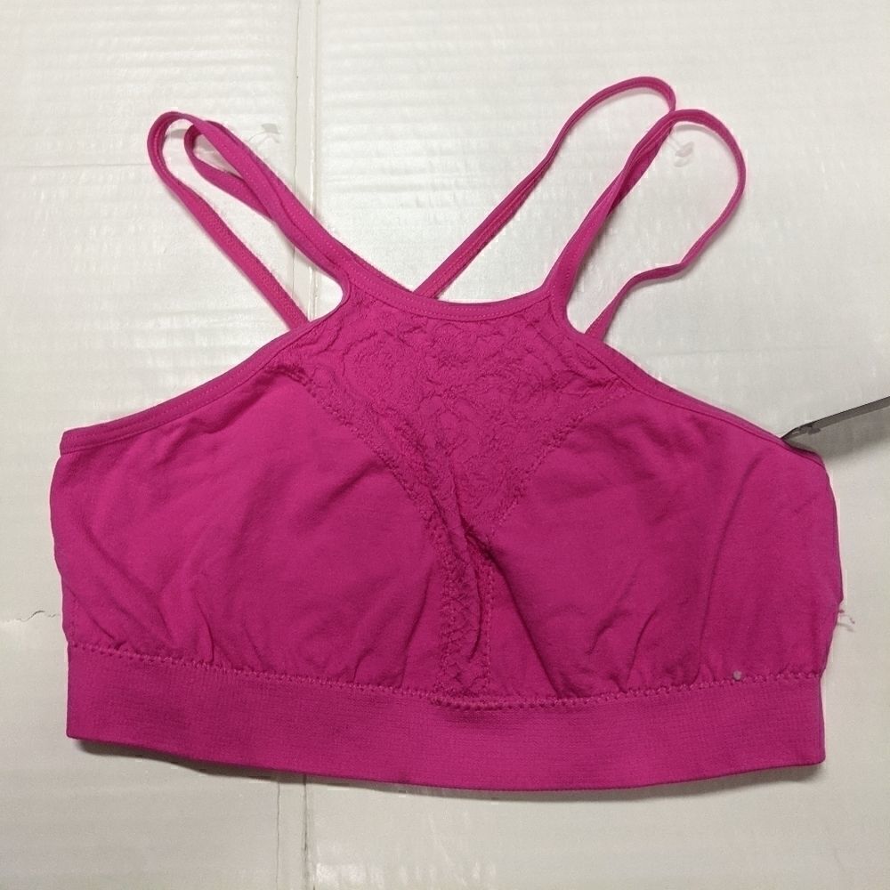 *NEW* LADIES SIZE SMALL PINK MULTI STRAP  BRA